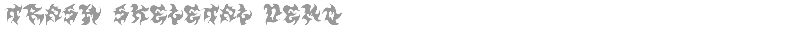 Trash Skeletal font preview